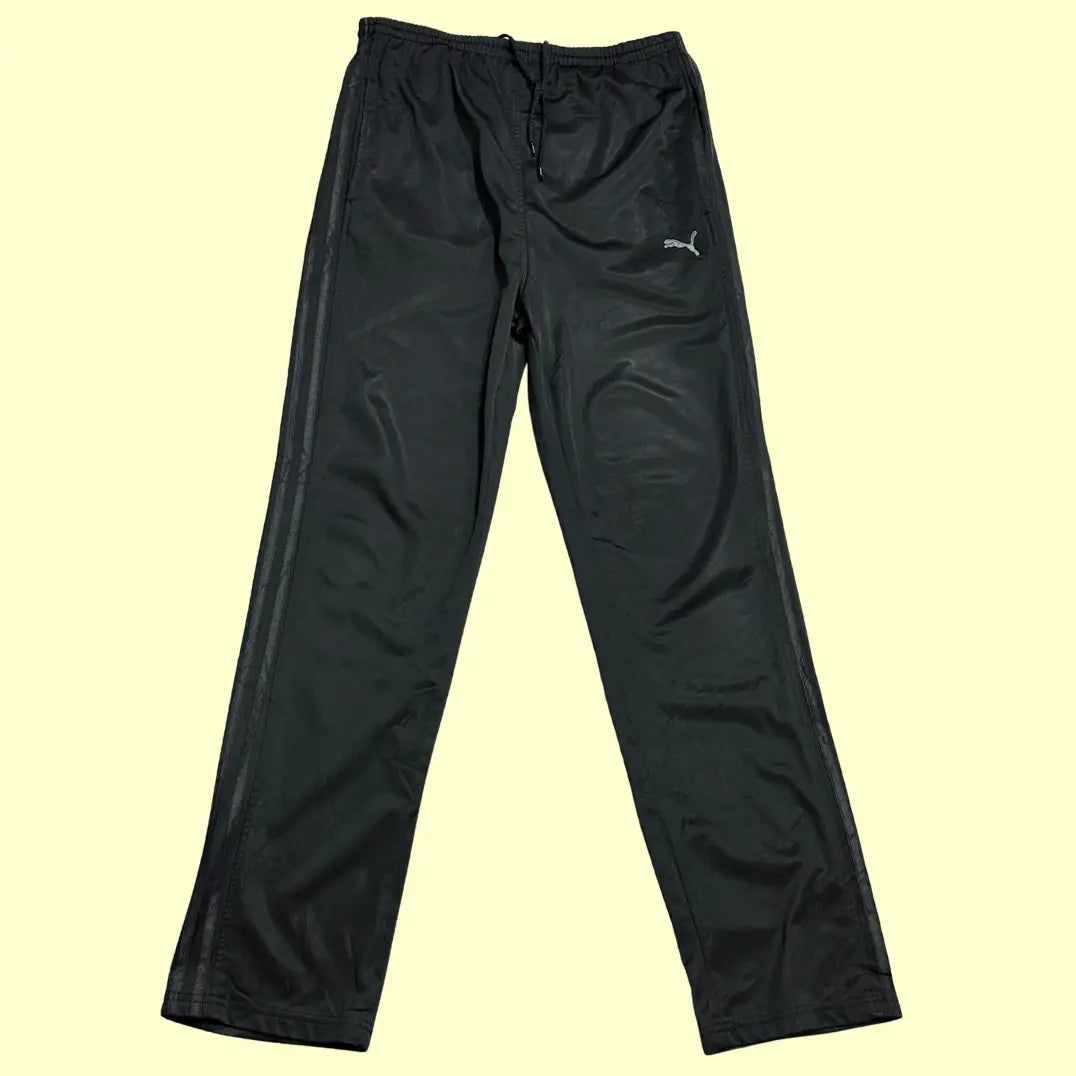 Puma Black Track Pants with embroidered Puma logo.