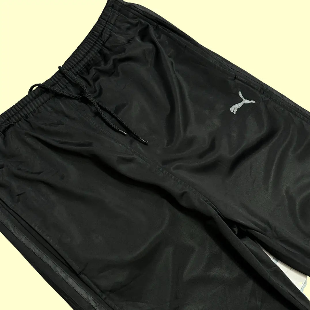 Puma Black Track Pants with embroidered Puma logo.