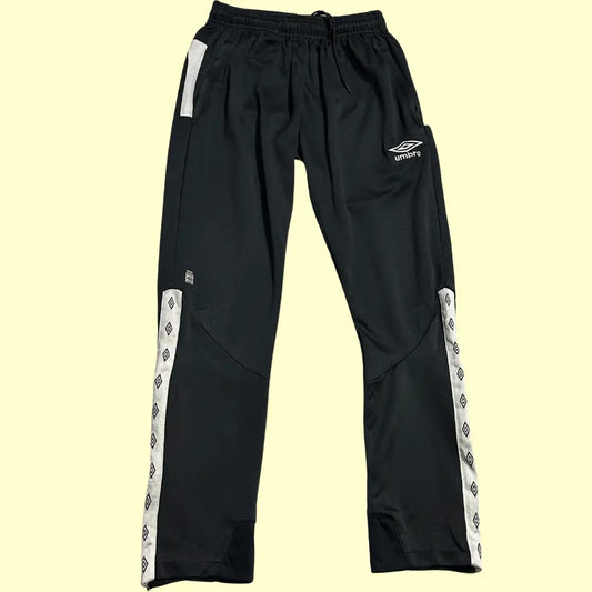 Umbro Black Jogging Pants with White Side Stripes