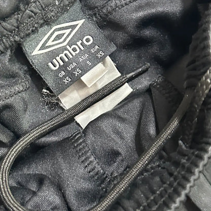 Umbro Black Jogging Pants with White Side Stripes