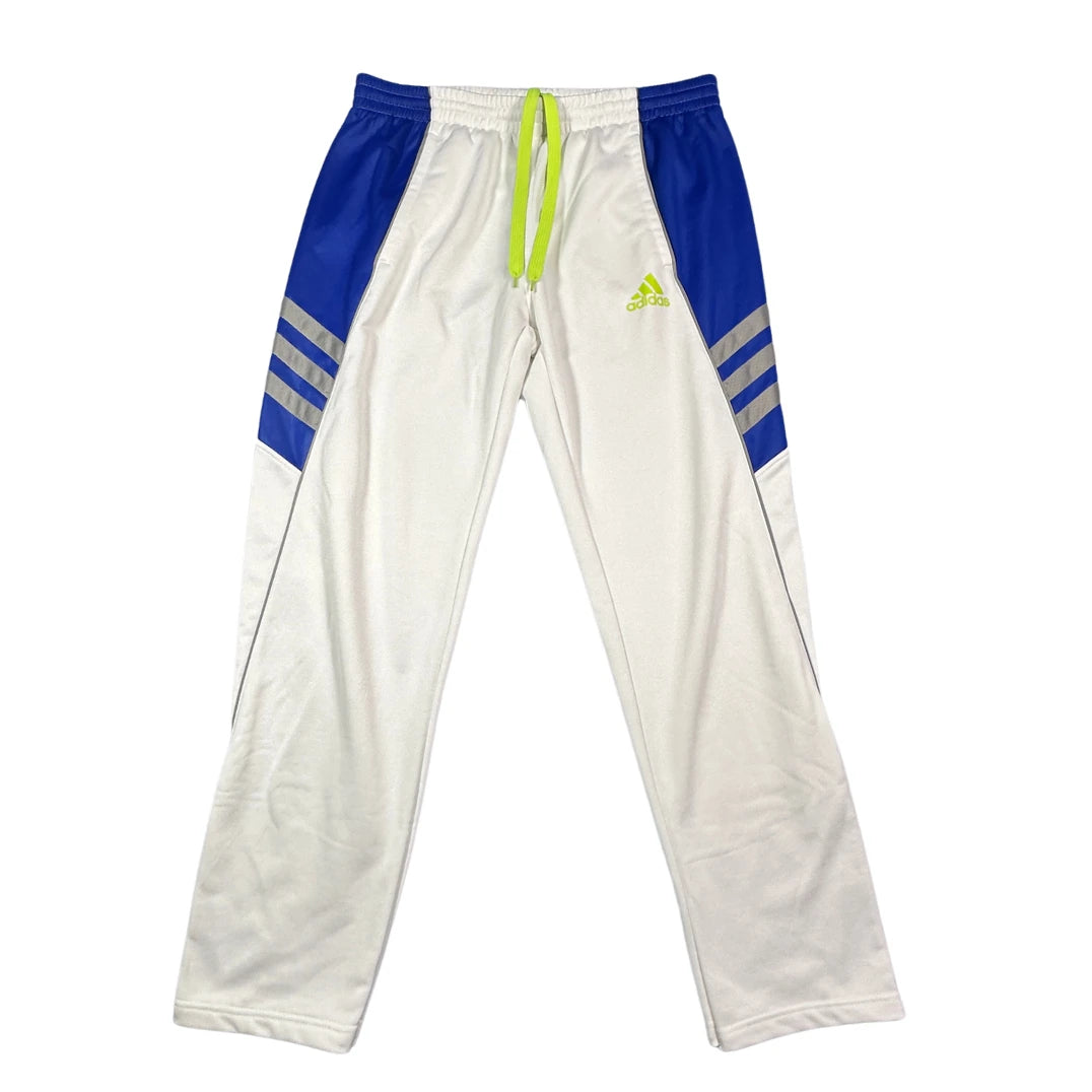 Adidas® White Blue Track Pants(L)