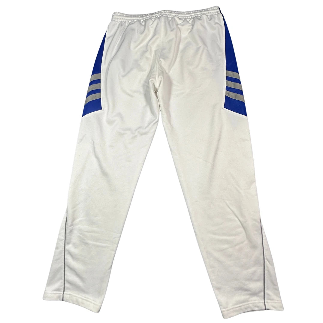 Adidas® White Blue Track Pants(L)