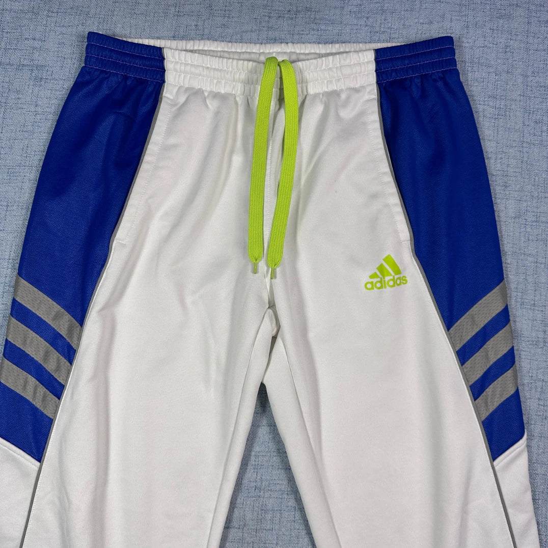 Adidas® White Blue Track Pants(L)