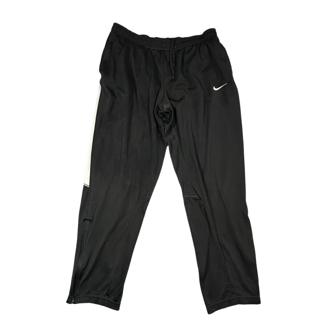Nike black and white zip hem track pants