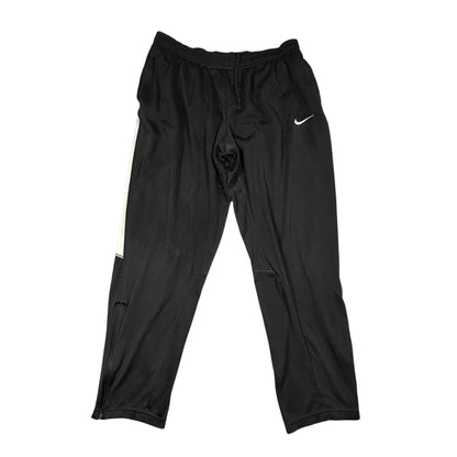 Nike black and white zip hem track pants