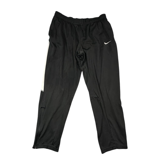 Nike black and white zip hem track pants