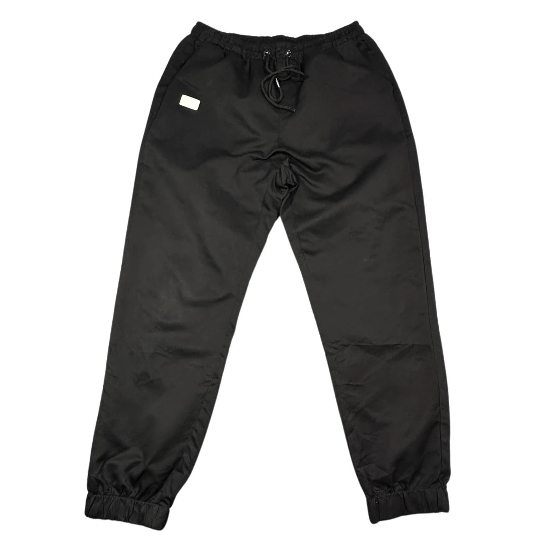 Black drawstring jogger pants