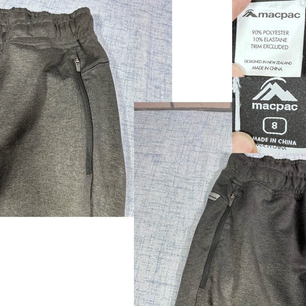 Macpac® Charcoal Jogger Pants Zip Pocket-XS