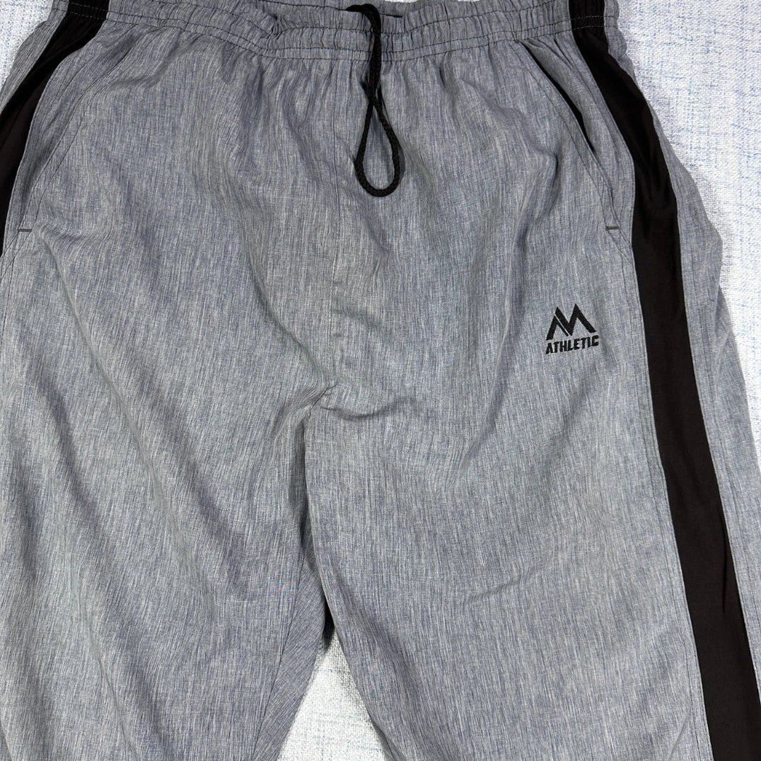 Athletic® Grey Track Pants Side Stripe-XL