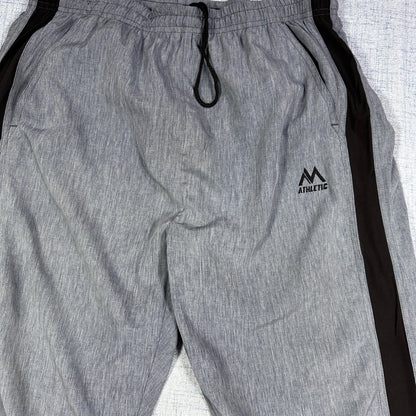 Athletic® Grey Track Pants Side Stripe-XL