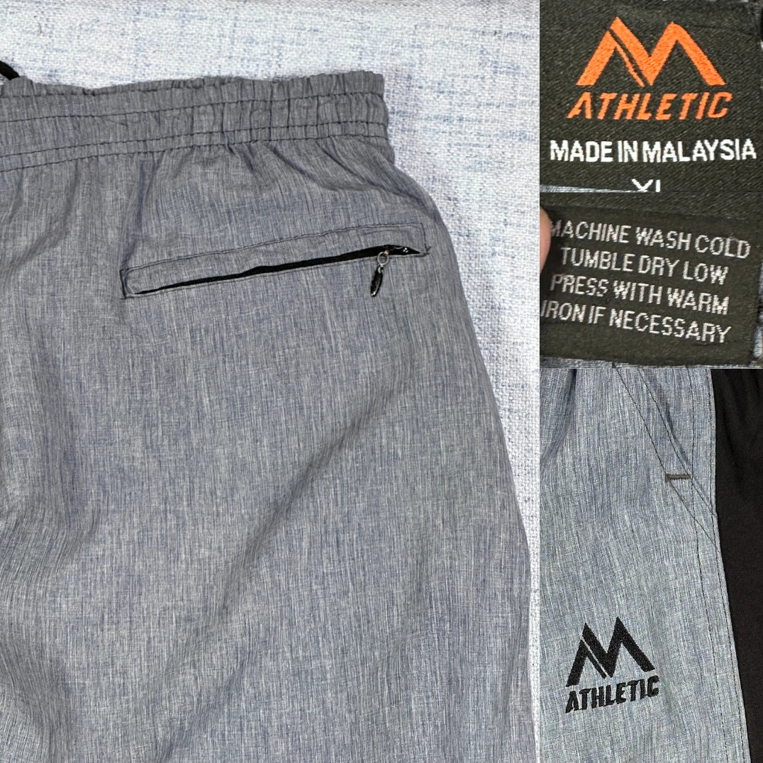 Athletic® Grey Track Pants Side Stripe-XL