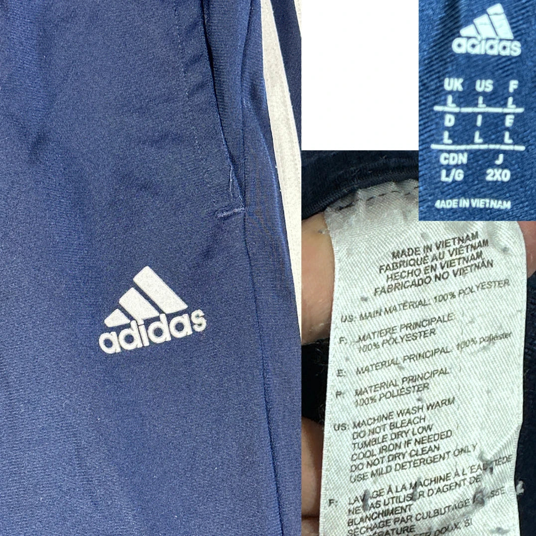 Adidas® Navy Track Pants Three Stripe-L