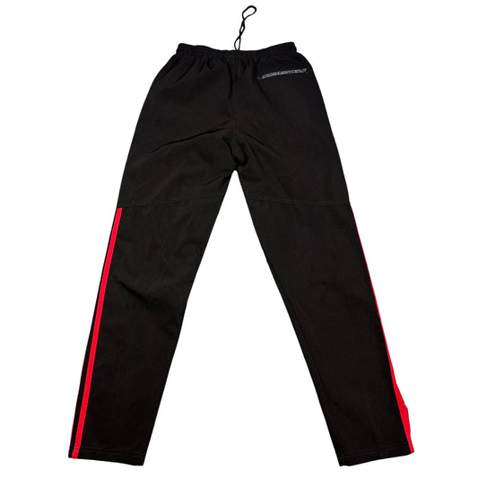 Adidas® Black Track Pants Red Stripe-M