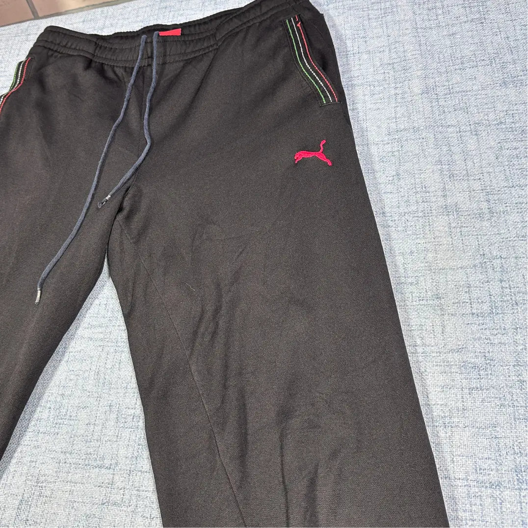 Ferrari® Black Track Pants Stripe-M