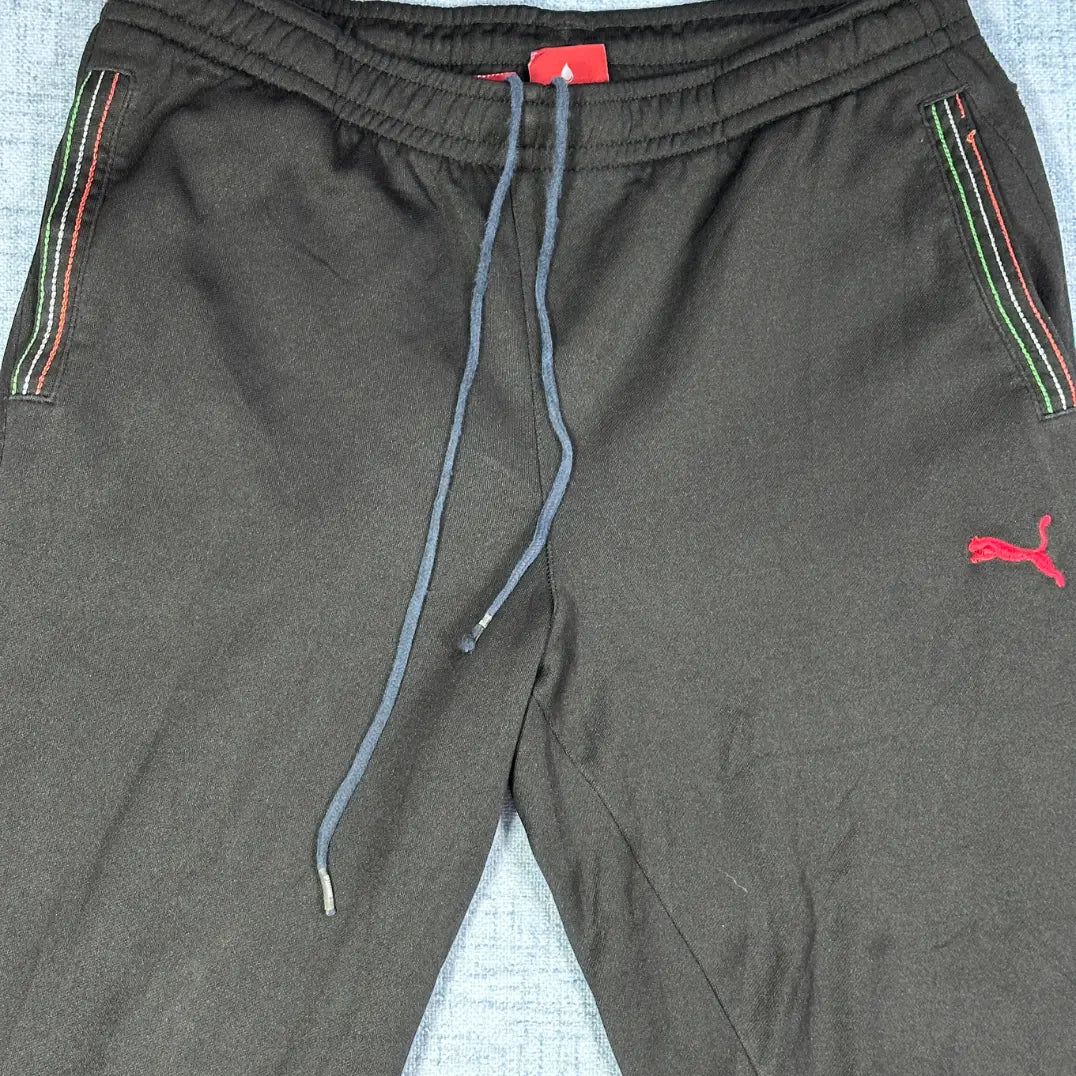 Ferrari® Black Track Pants Stripe-M