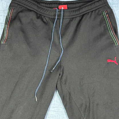 Ferrari® Black Track Pants Stripe-M