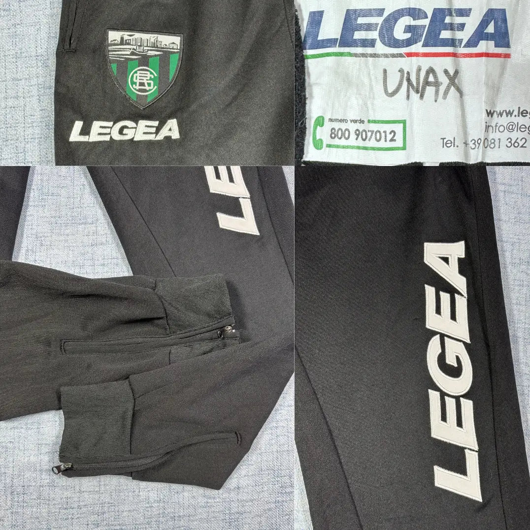 Legea® Black Track Pants Logo-L