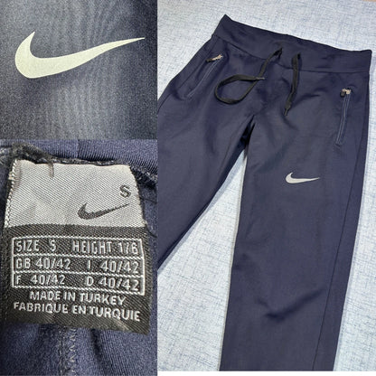 Nike Navy Track Pants – Zip Pockets & Logo-S