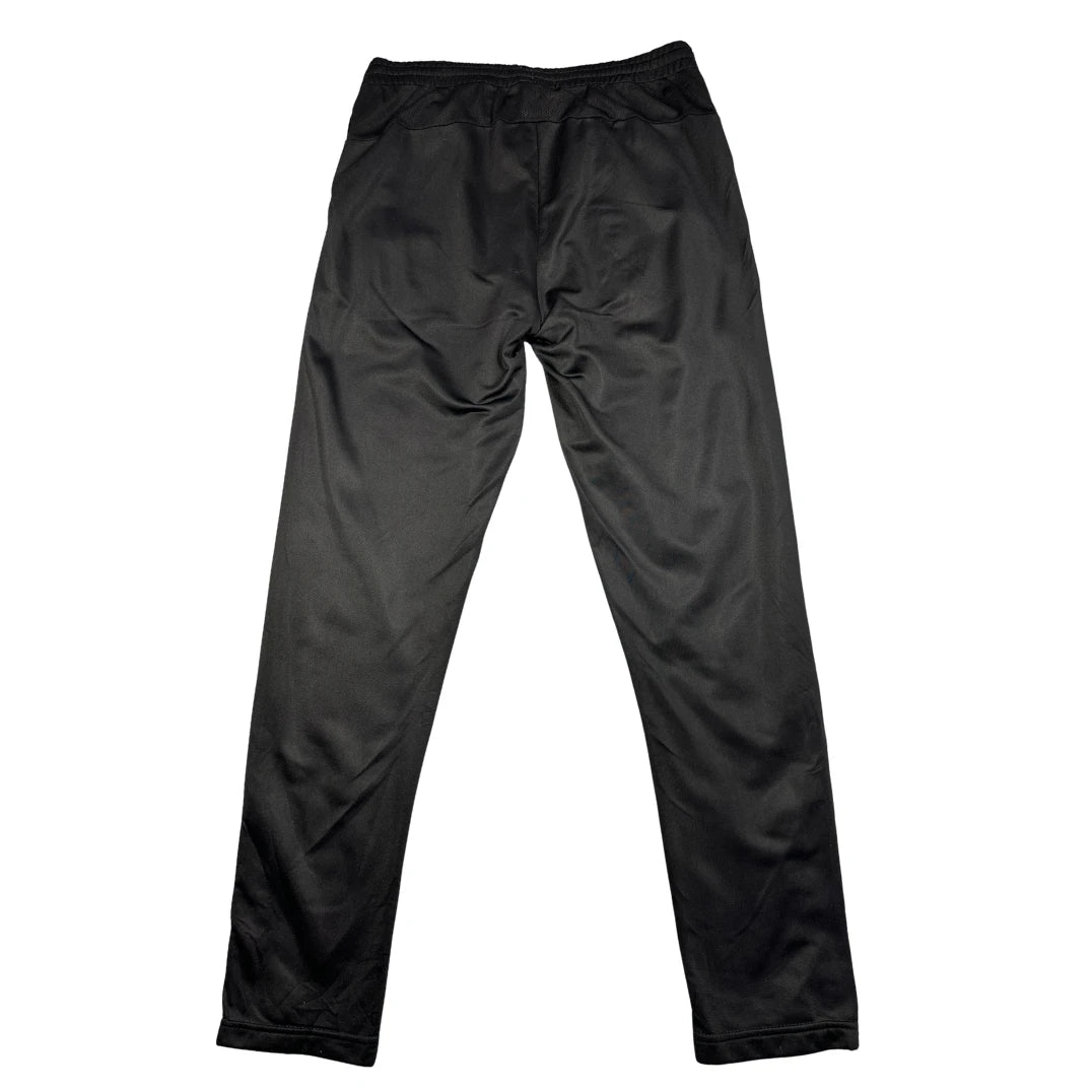 Patrick Black Track Pants – Printed Logo, Zip Ankle-M