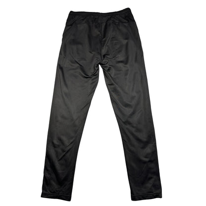 Patrick Black Track Pants – Printed Logo, Zip Ankle-M