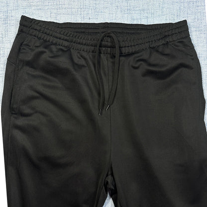 Patrick Black Track Pants – Printed Logo, Zip Ankle-M