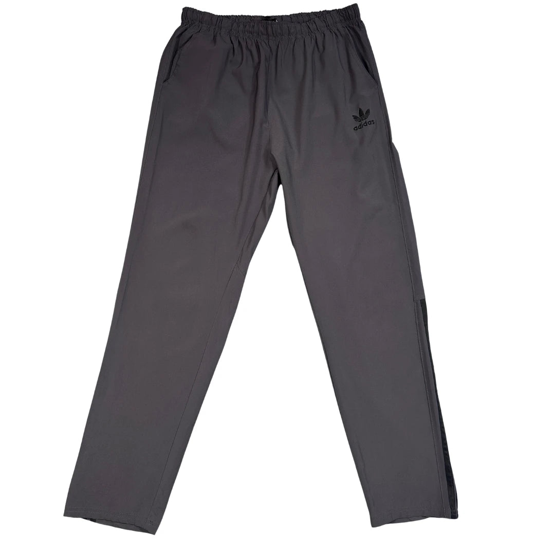 Adidas® Charcoal Track Pants Side Stripe-XL