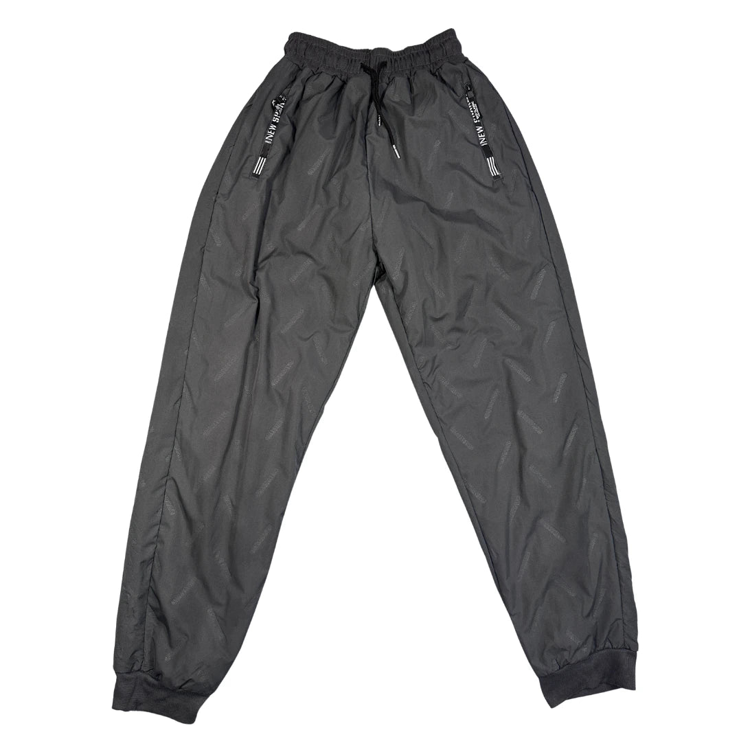 New Sports® Charcoal Jogger Pants Zip Pocket-L