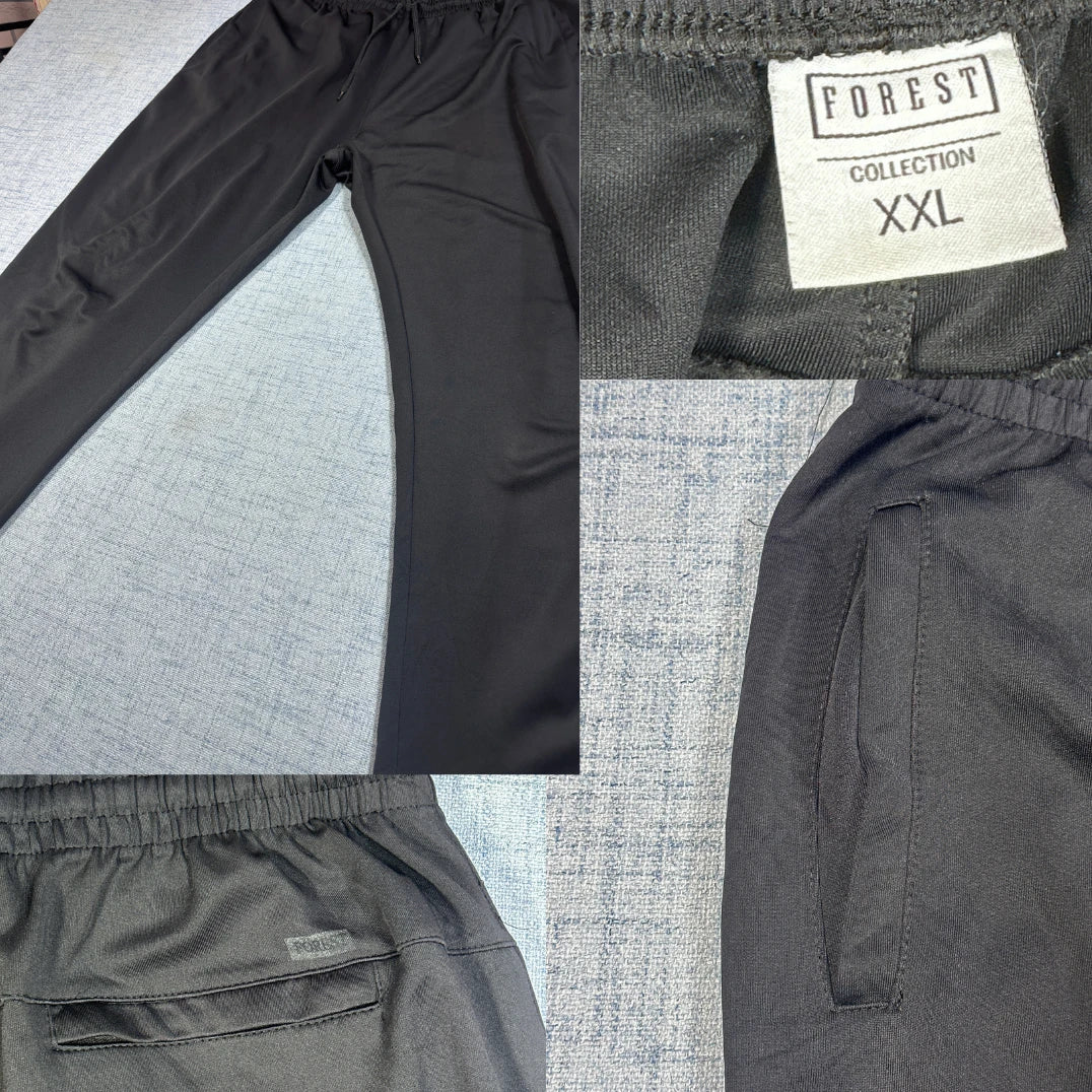 Forest® Black Track Pants Rear Pocket-2XL