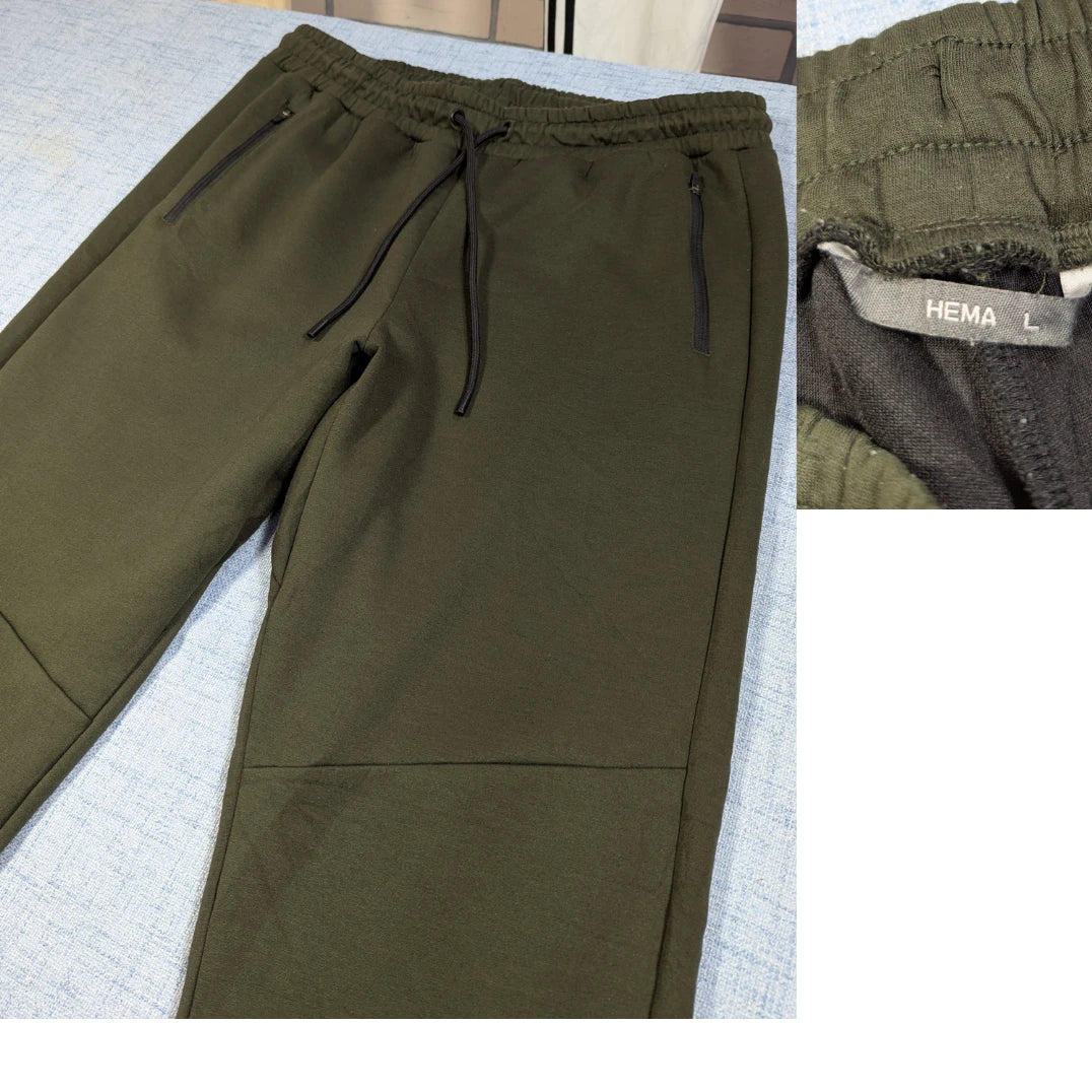 HEMA® Olive Jogger Pants Zippered-L
