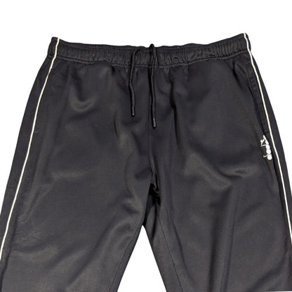 Diadora® Black Track Pants SideStripe-XL