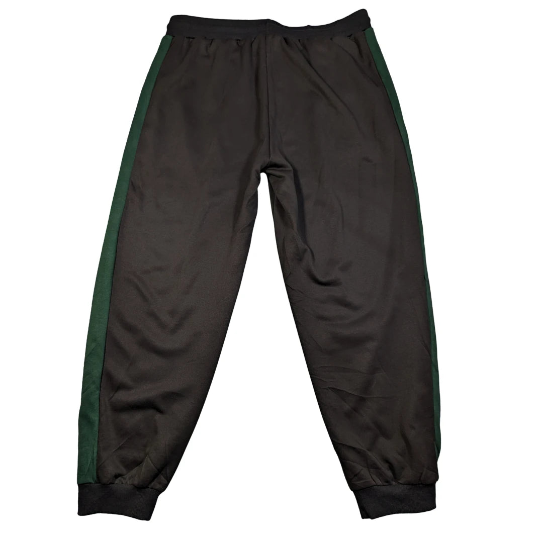 Manfinity®Black Jogger Pants GreenStripe-3XL