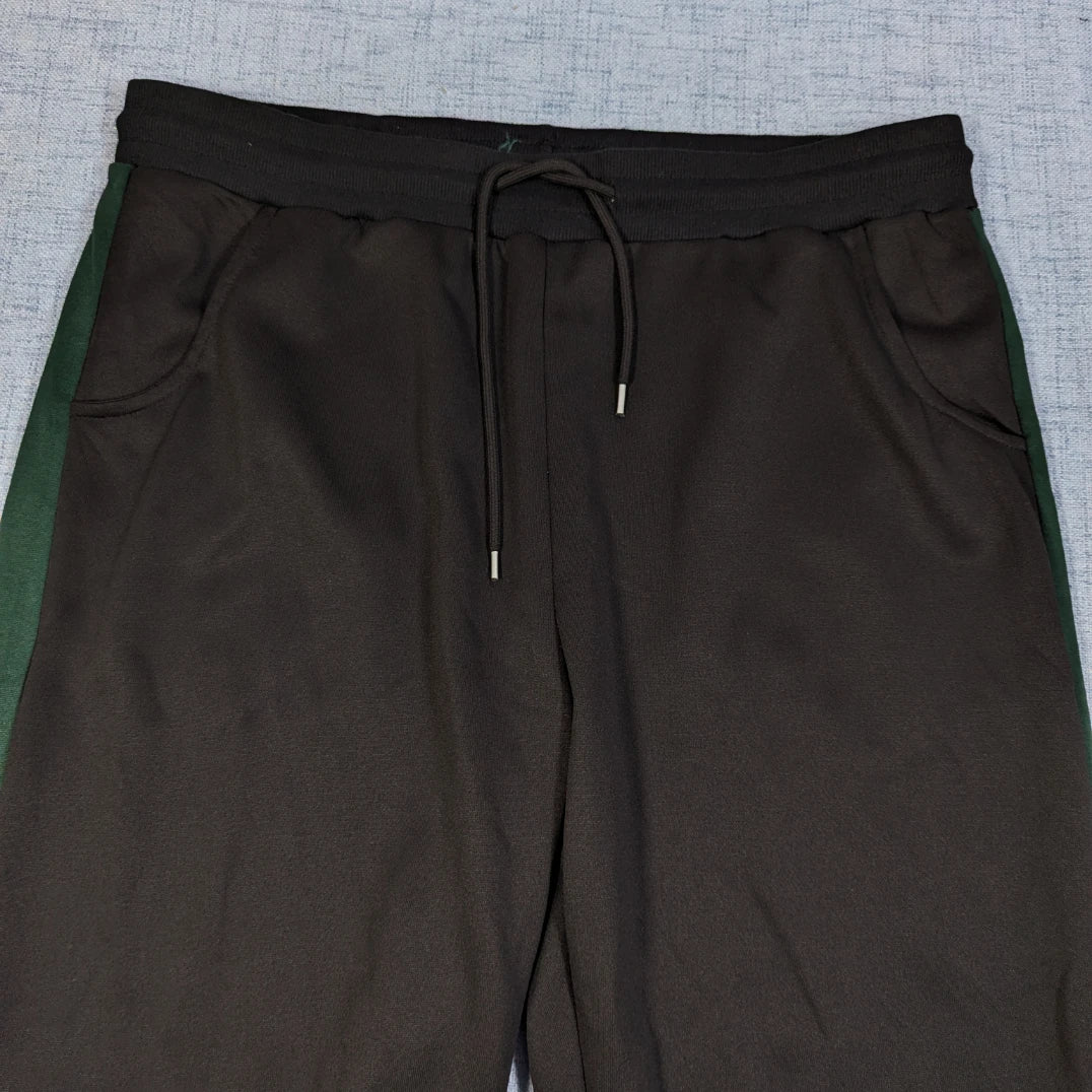 Manfinity®Black Jogger Pants GreenStripe-3XL