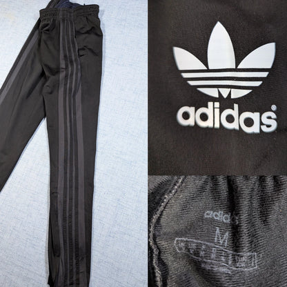 Adidas® Black Track Pants ThreeStripe-M