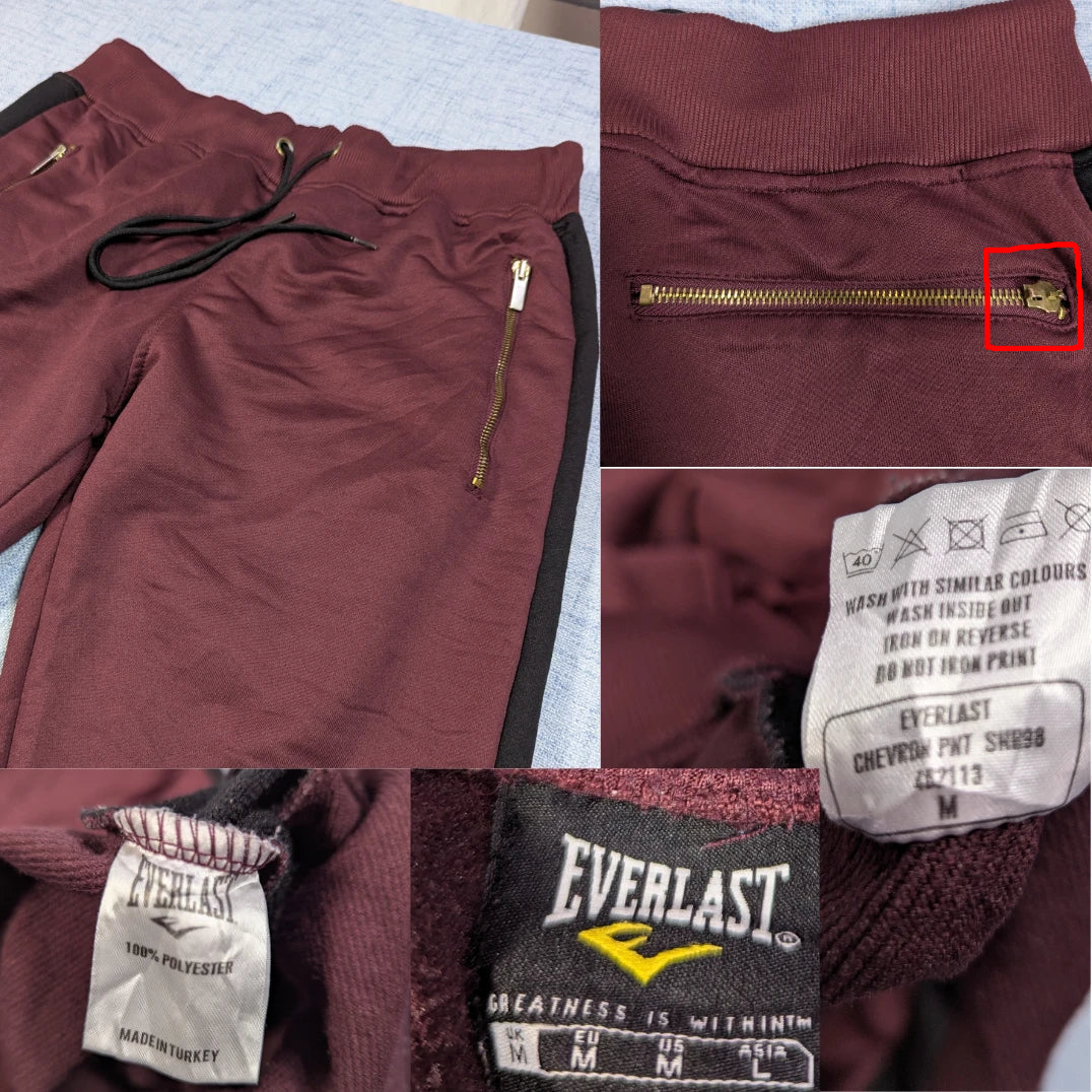 Everlast® Maroon Jogger Pants ZipPocket-M