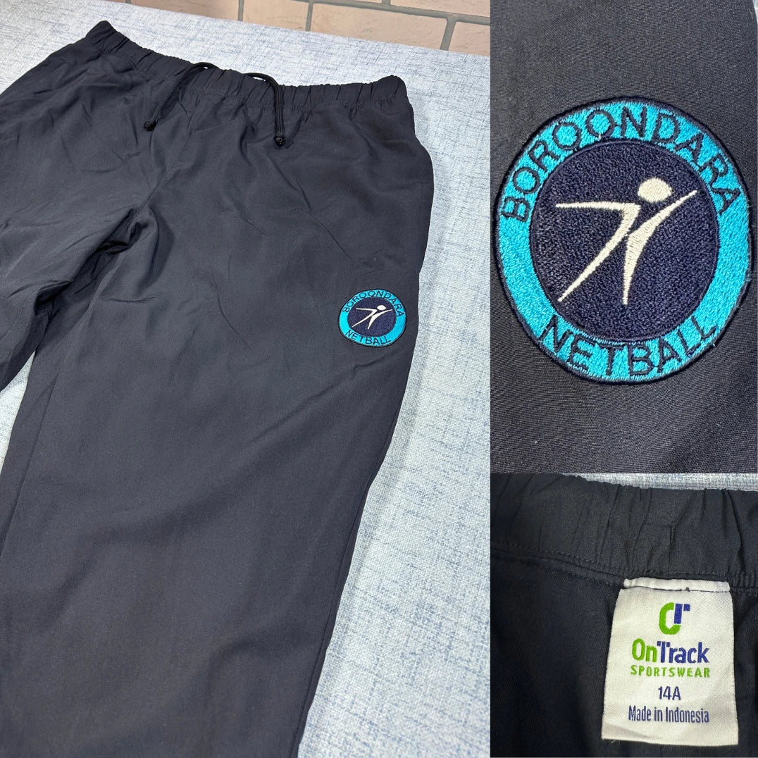 On Track Sportswear Navy Netball Track Pants-L