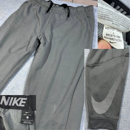 Nike Dri-Fit Grey Swoosh Jogger Pants-L