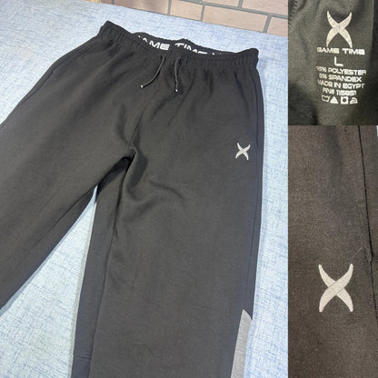 Game Time® Black Track Pants-L