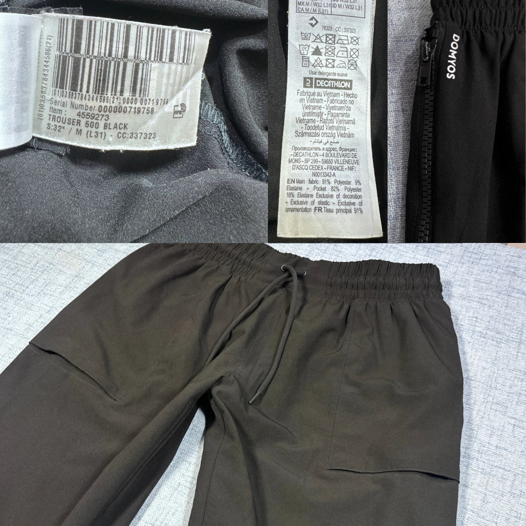 Domyos® Black Cargo Trousers-S