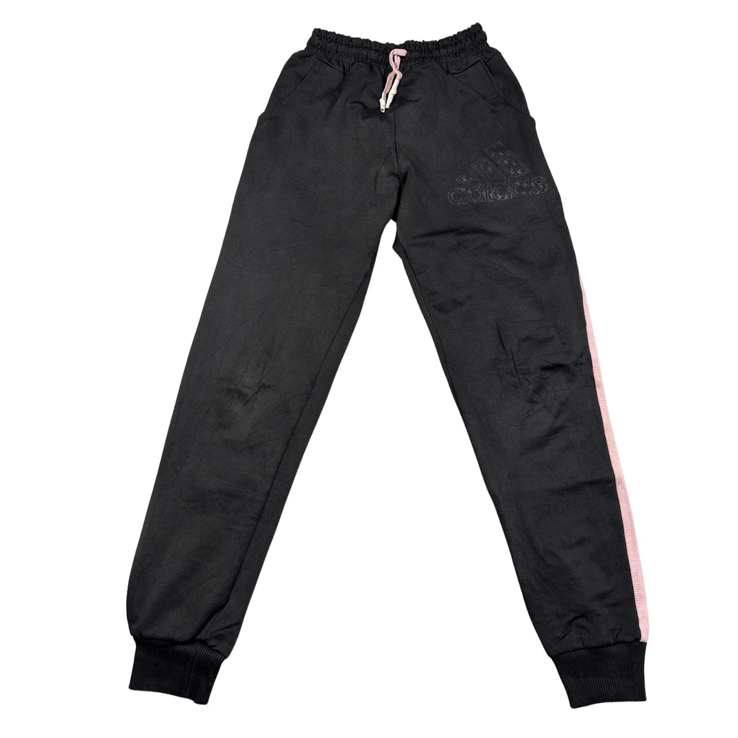 Adidas® Black Track Pants Logo-S