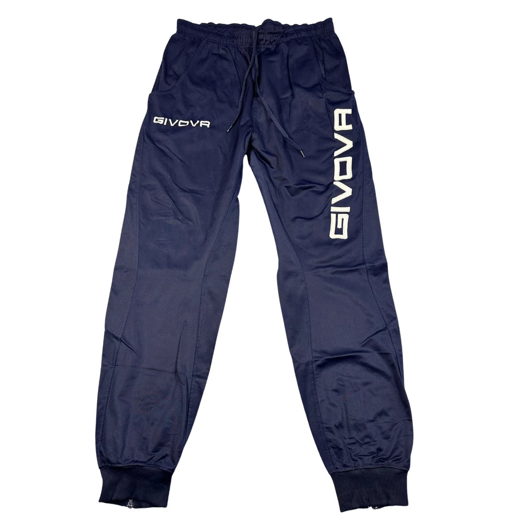 Givova® Navy Track Pants Zip Hem-M