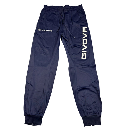 Givova® Navy Track Pants Zip Hem-M