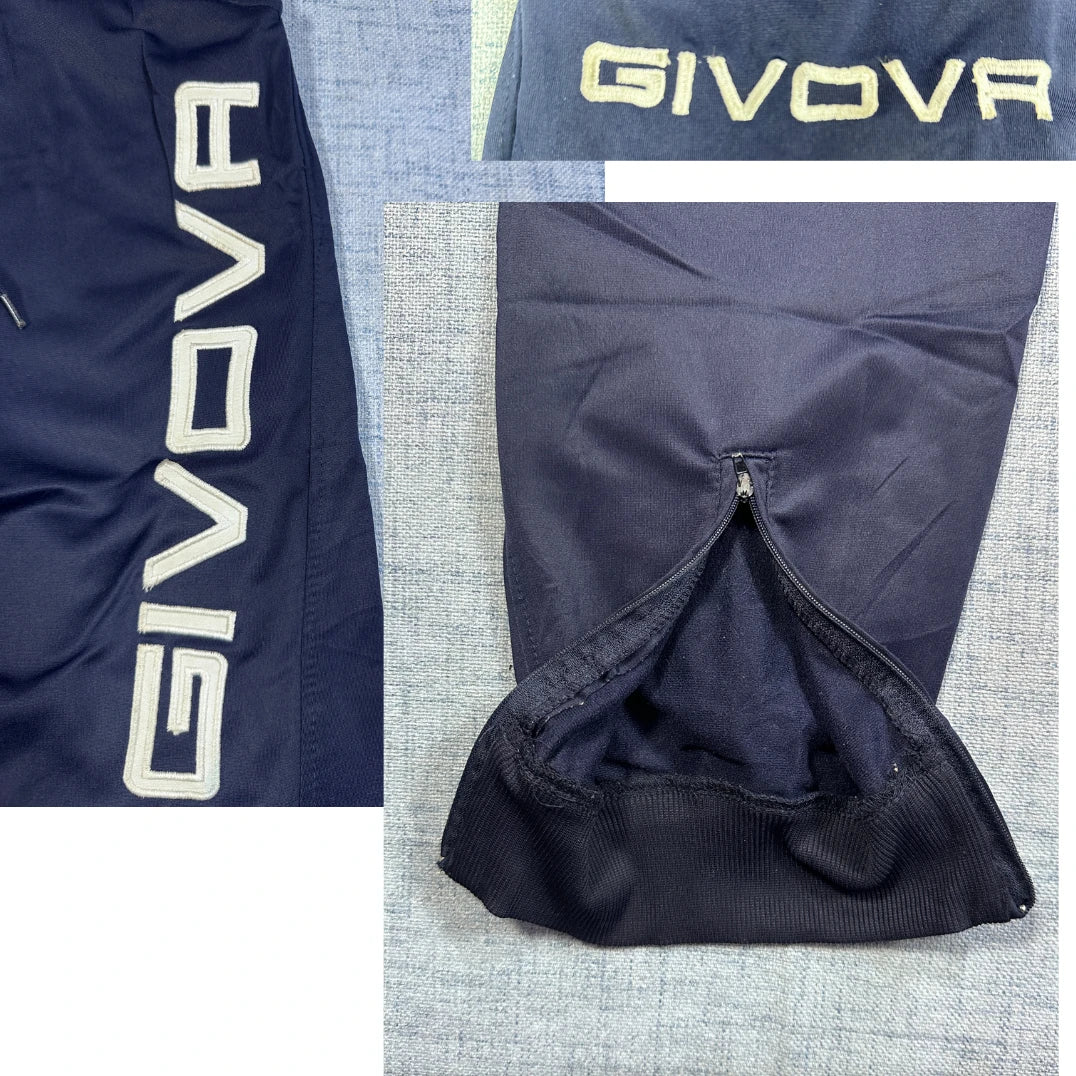 Givova® Navy Track Pants Zip Hem-M