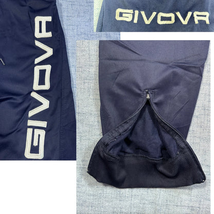 Givova® Navy Track Pants Zip Hem-M