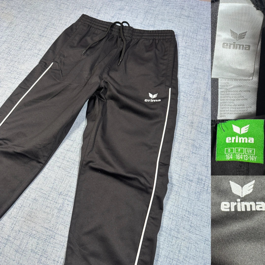 Erima® Black Track Pants Reflective-S