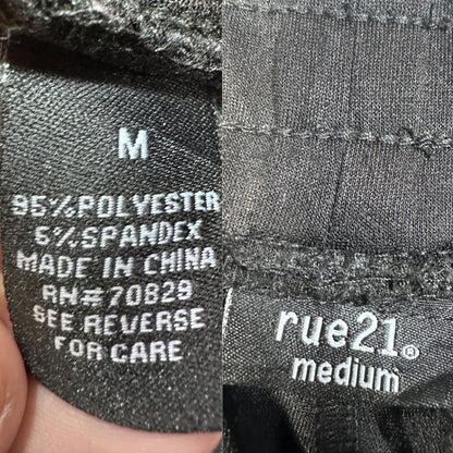 Rue21® Black Track Pants SideStripe-M