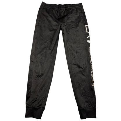 EA7® Black Track Pants Logo-M