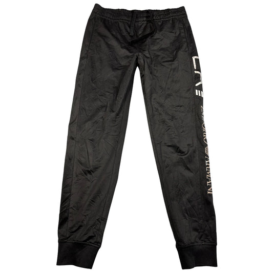 EA7® Black Track Pants Logo-M