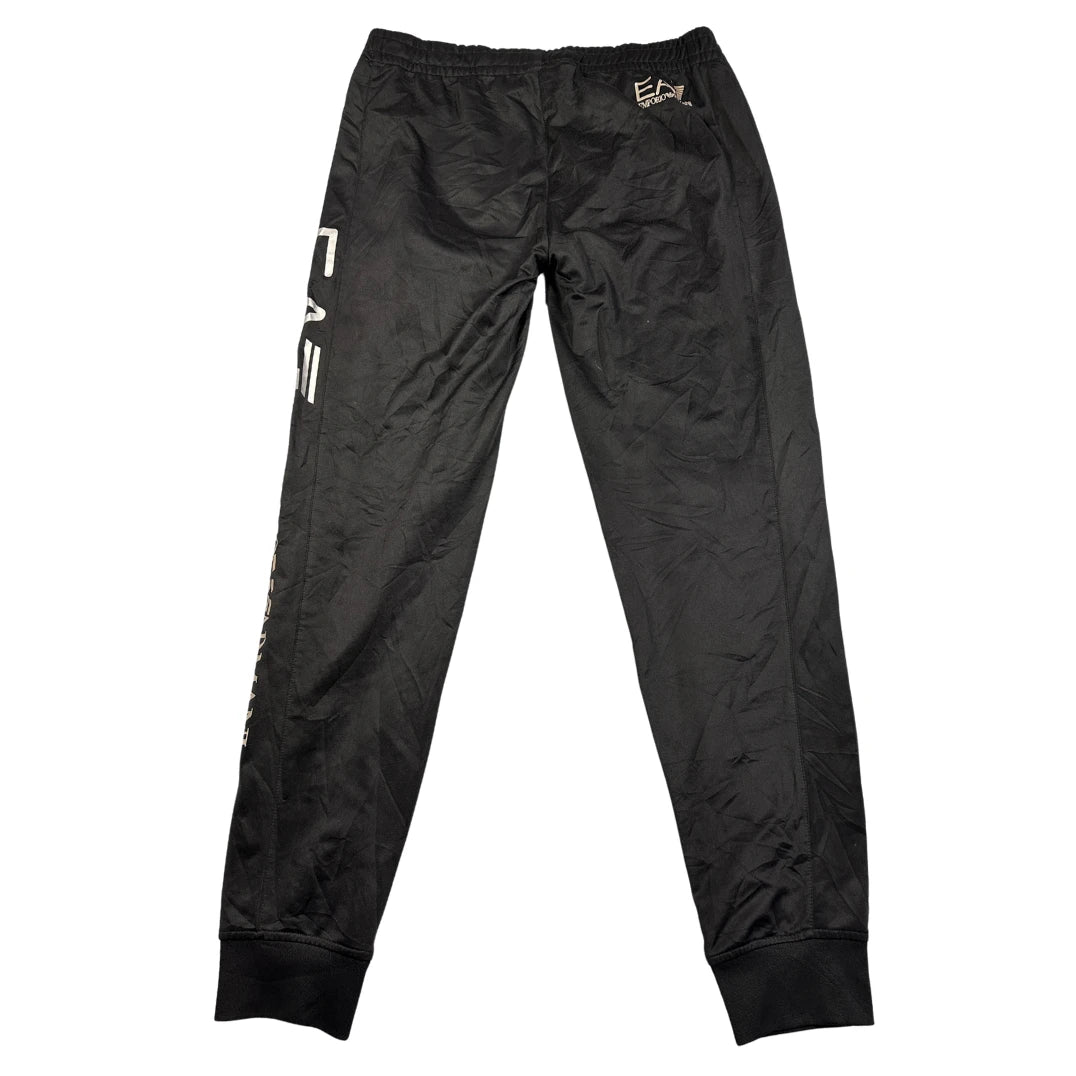 EA7® Black Track Pants Logo-M