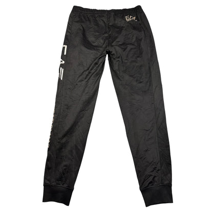 EA7® Black Track Pants Logo-M