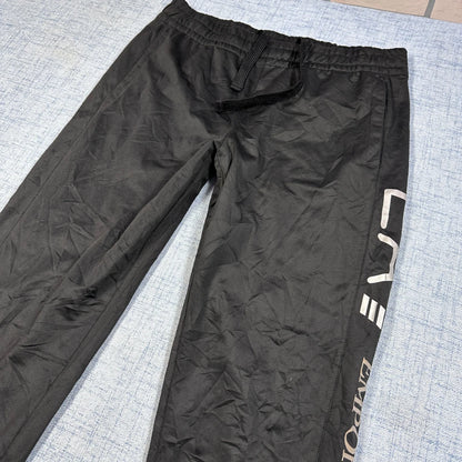 EA7® Black Track Pants Logo-M